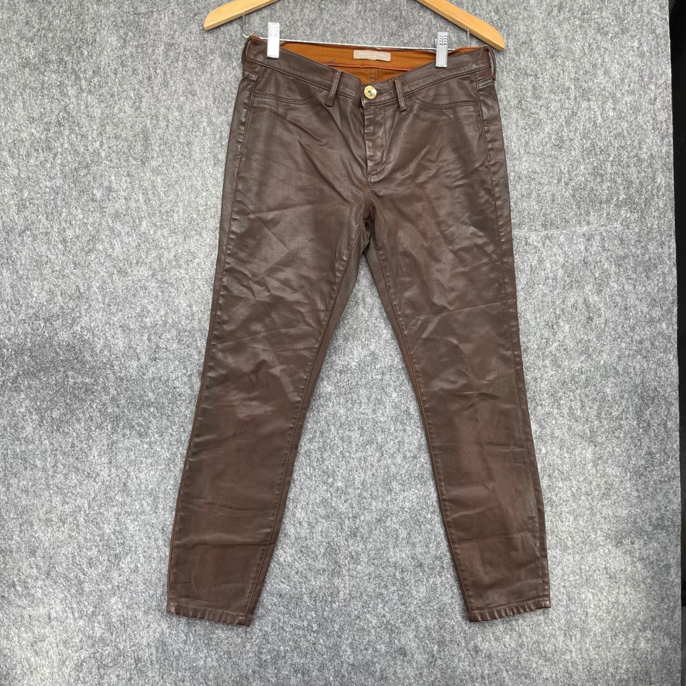 Banana Republic Pants Womens 28x24 Brown Coated Skinny City Chino